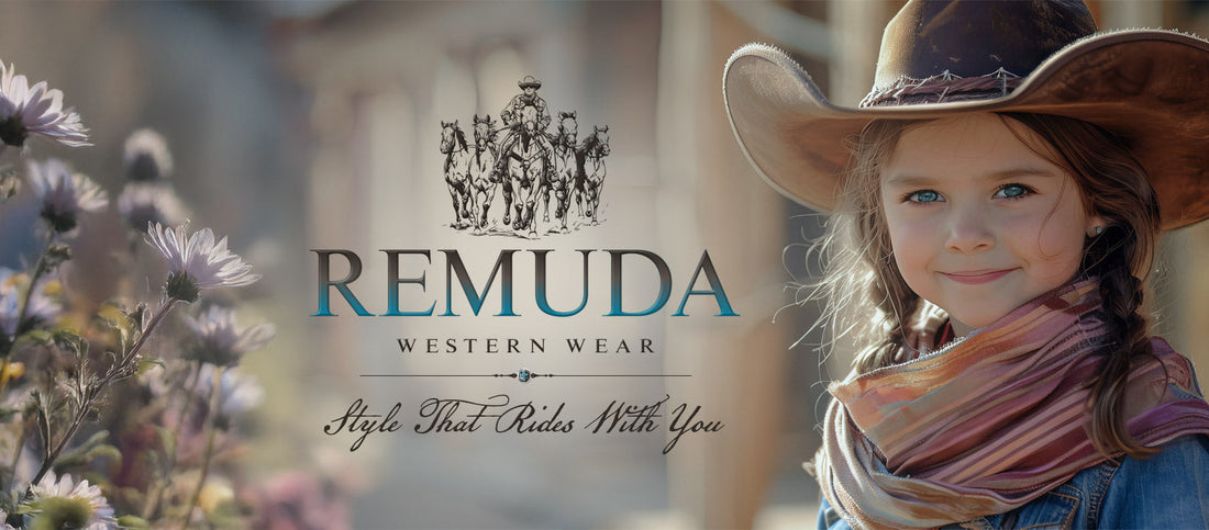 Authentic western clothing and accessories from Remuda Western Wear, including wild rags, t-shirts, hoodies, and kids’ apparel.