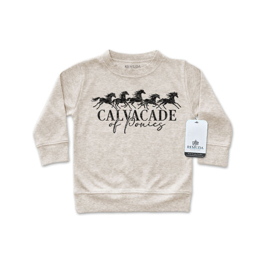 Cavalcade Of Ponies - Infant Long Sleeve Pullover Shirt
