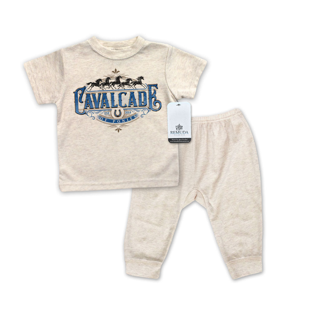 Cavalcade Of Ponies (Ornate) - Infant 2-Piece Sleepwear Pajamas
