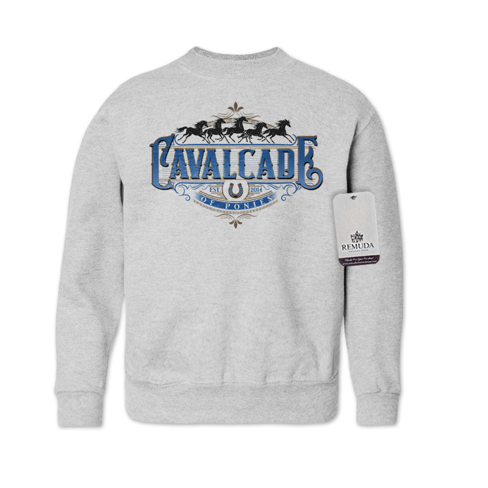 Cavalcade Of Ponies (Ornate) - Youth Kids Sweatshirt