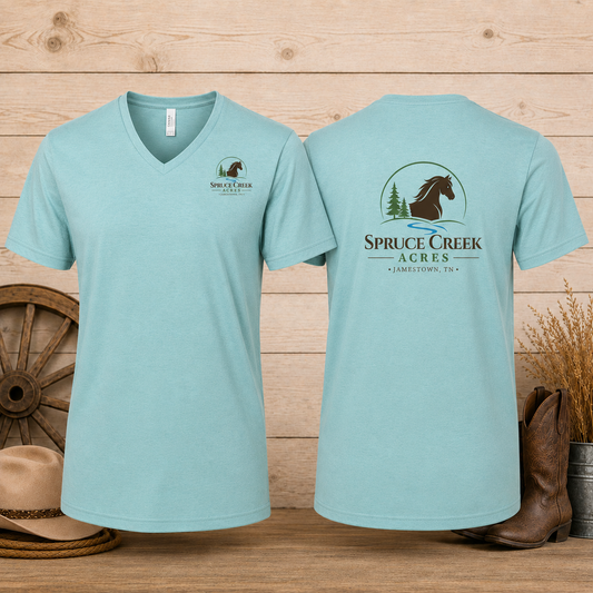 Spruce Creek Acres - Adult Unisex V-Neck Tee T-Shirt