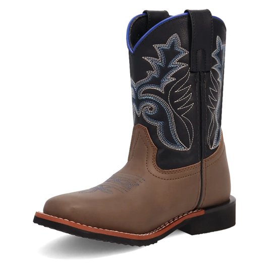 Laredo Bexley Little Kids / Big Kids Black, Brown, and Blue Cowboy Boots