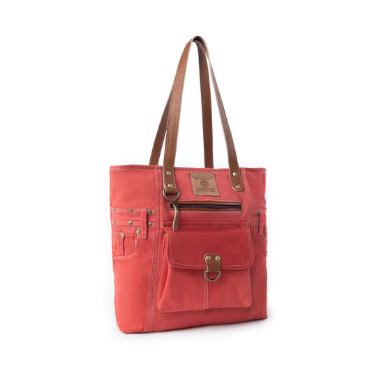 Myra Desert Trail Tote Bag in Canyon Coral