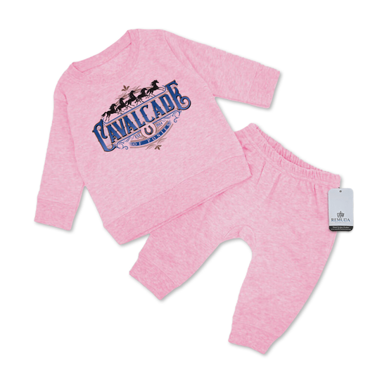 Cavalcade Of Ponies (Ornate) - Infant Baby 2 Piece Sweatsuit