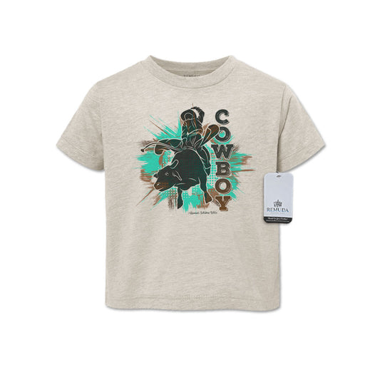 Cowboy Rodeo Bull Rider Western Toddler Tee T-Shirt Oatmeal