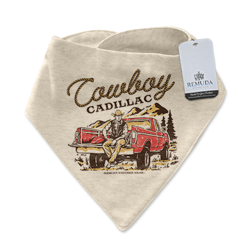 Cowboy Cadillac Infant / Toddler Western Bandana Bib Oatmeal