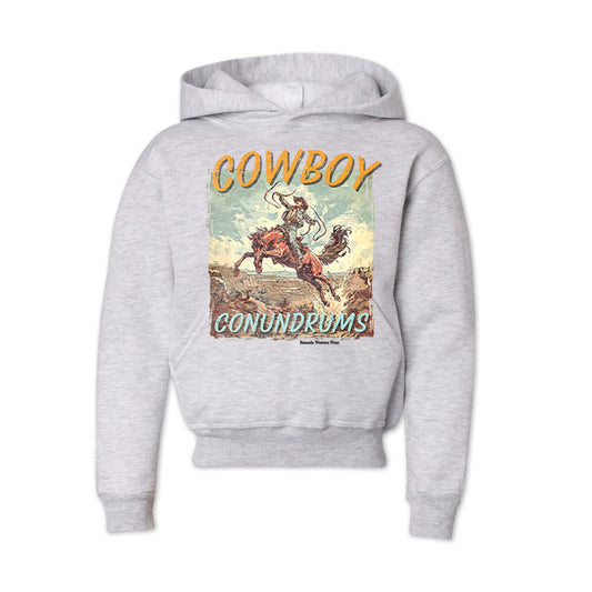 COWBOY CONUNDRUMS Youth Western Pullover Hoodie