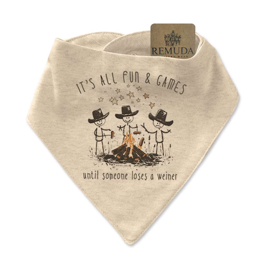 It's All Fun & Games Until Someone Loses A Weiner - Infant Bandana Style Bib