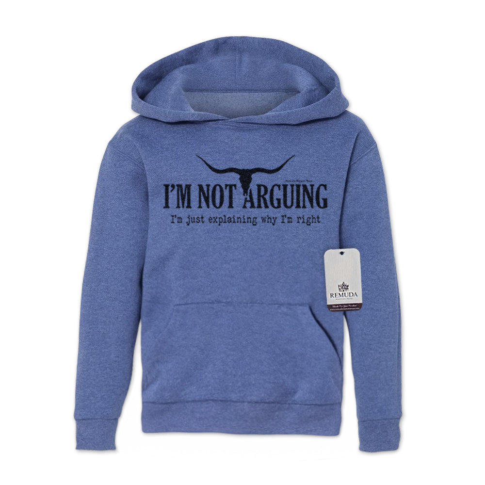 I'm Not Arguing, I'm Just Explaining Why I'm Right - Youth Western Pullover Hoodie