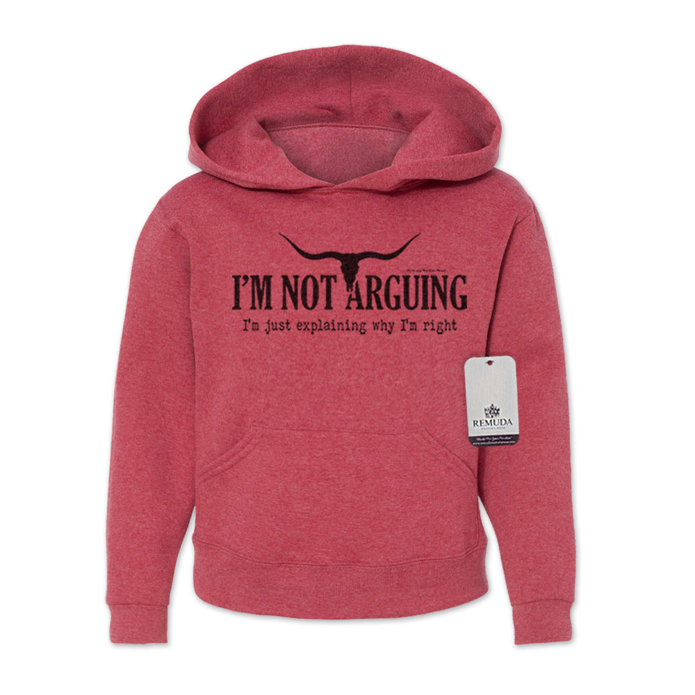 I'm Not Arguing, I'm Just Explaining Why I'm Right - Youth Western Pullover Hoodie