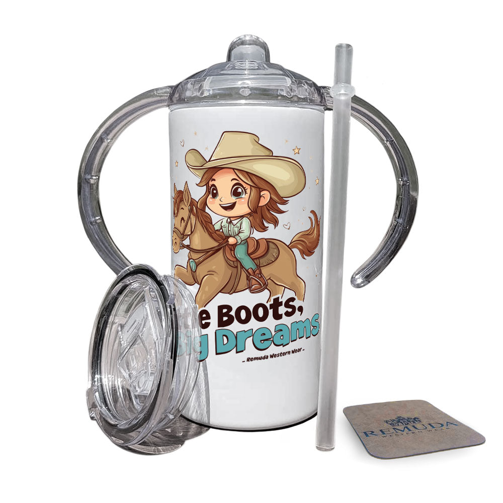 Little Boots, Big Dreams Cowgirl - Infant & Toddler Western Sippy Cup