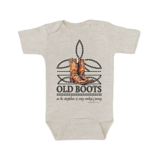 OLD BOOTS Cowboy Boot Stitch Infant Western One Piece Romper