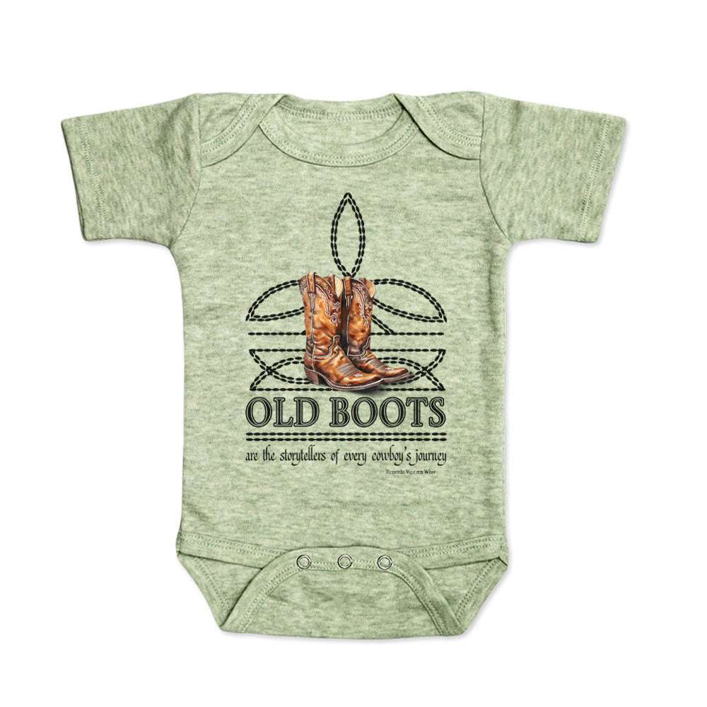 OLD BOOTS Cowboy Boot Stitch Infant Western One Piece Romper