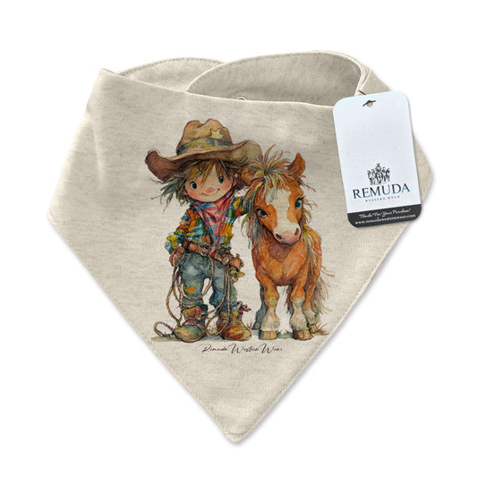 Pony Pals Cowboy - Infant / Toddler Western Bandana Bib