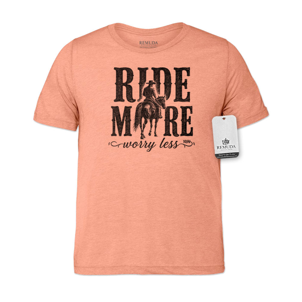 Ride More Worry Less - Adult Unisex Western Tee T-Shirt