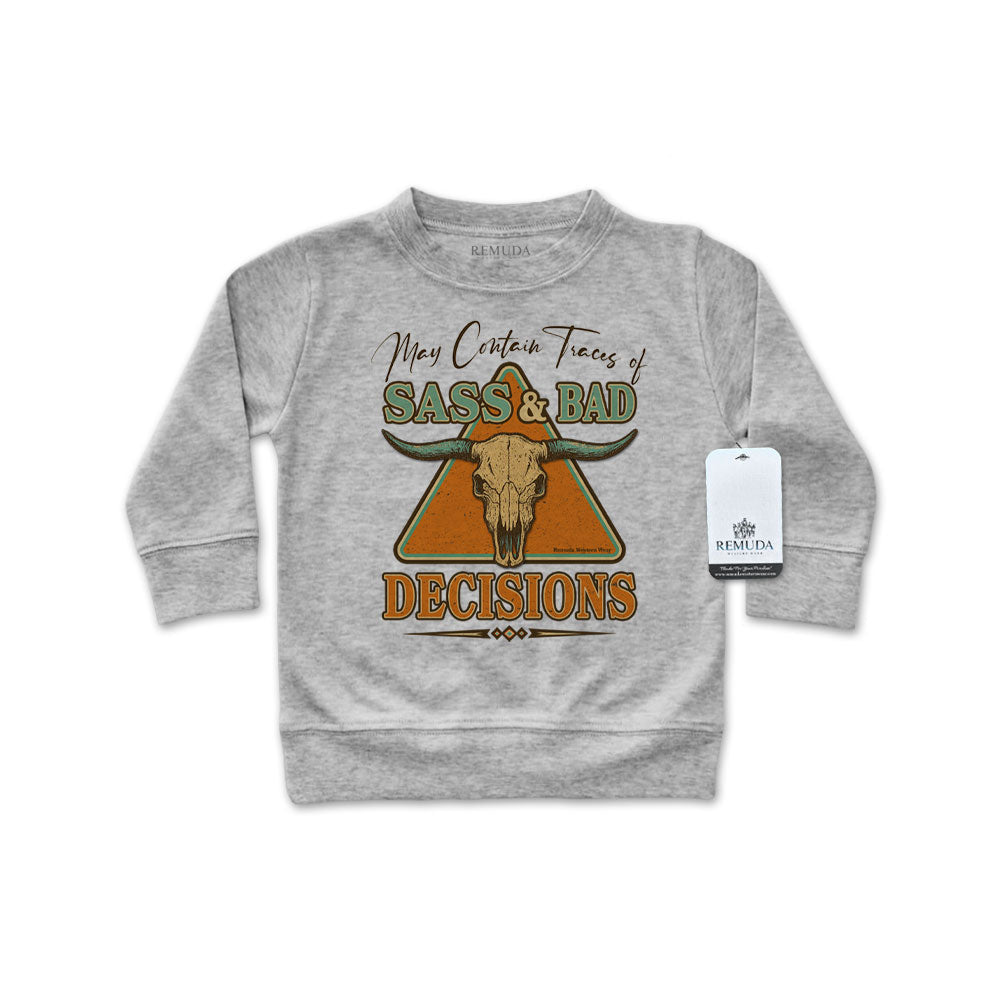 Sass & Bad Decisions - Western Infant Long Sleeve Pullover Shirt