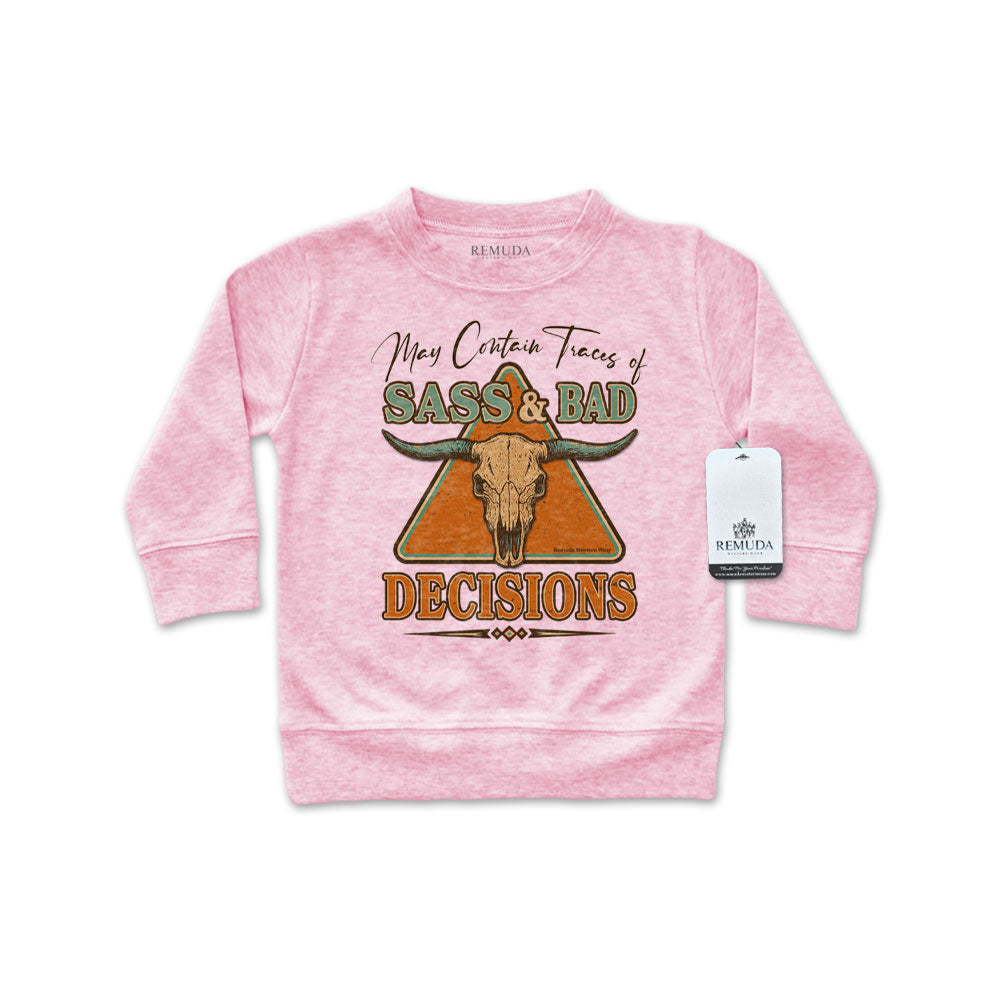 Sass & Bad Decisions - Western Infant Long Sleeve Pullover Shirt