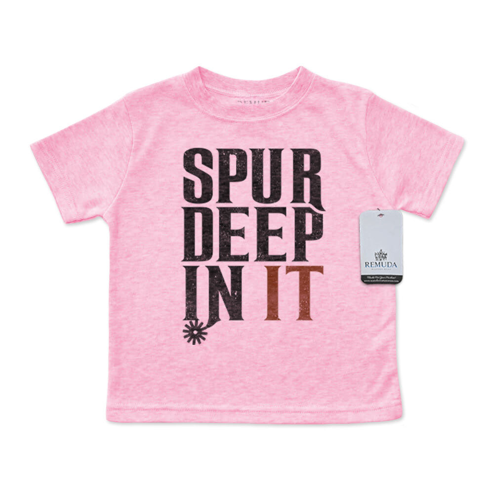 Spur Deep In It Infant Kids Western Tee T-Shirt Pink