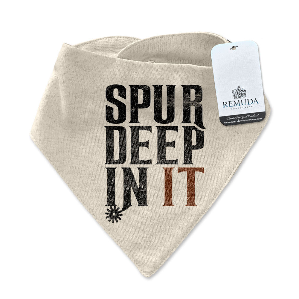 Spur Deep In It Infant / Toddler Western Bandana Bib Oatmeal