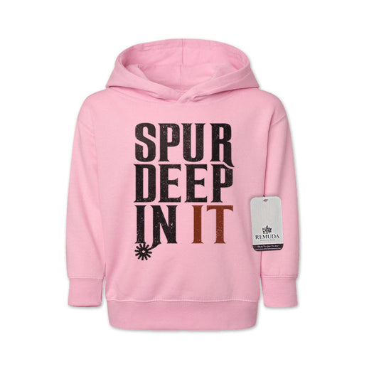 Spur Deep In It Toddler Western Pullover Hoodie Pink