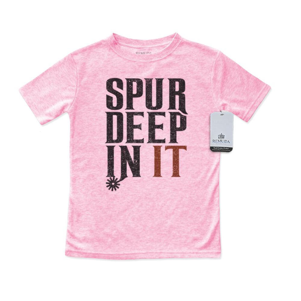 Spur Deep In It Western Toddler Tee T-Shirt Pink