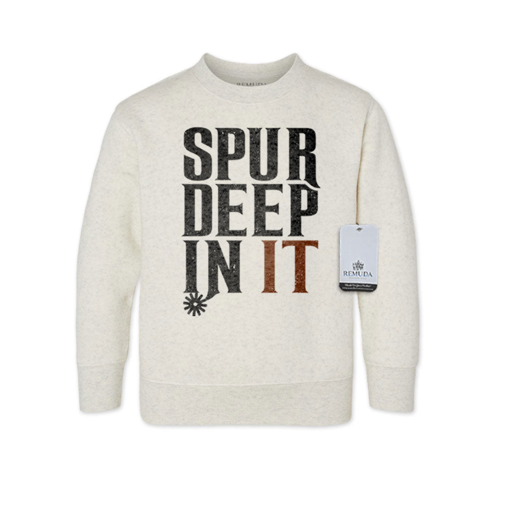 Spur Deep In It Western Toddler Sweatshirt Oatmeal
