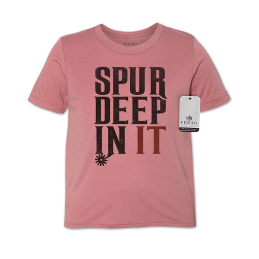 Spur Deep In It Youth Western Tee T-Shirt Mauve