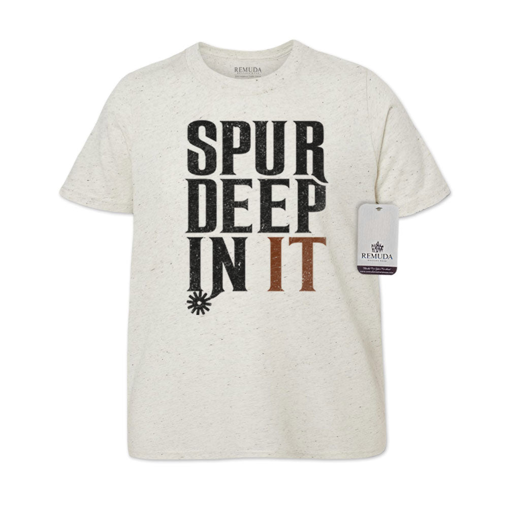 Spur Deep In It Youth Western Tee T-Shirt Oatmeal