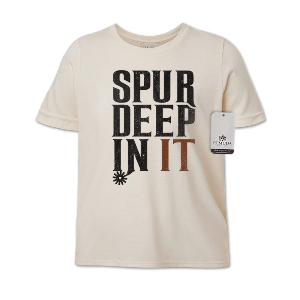 Spur Deep In It Youth Western Tee T-Shirt Solid Natural