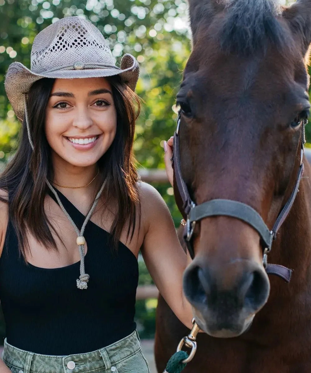 Peter Grimm Viola - Straw Cowboy Hat