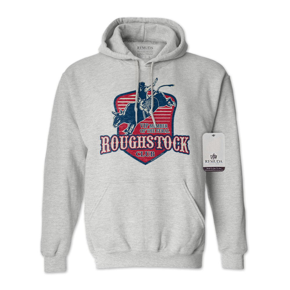 Feral Roughstock Club Adult Unisex Western Hoodie Ash Gray