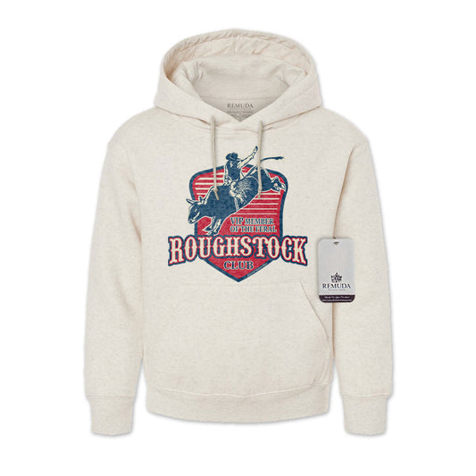Feral Roughstock Club Adult Unisex Western Hoodie Oatmeal