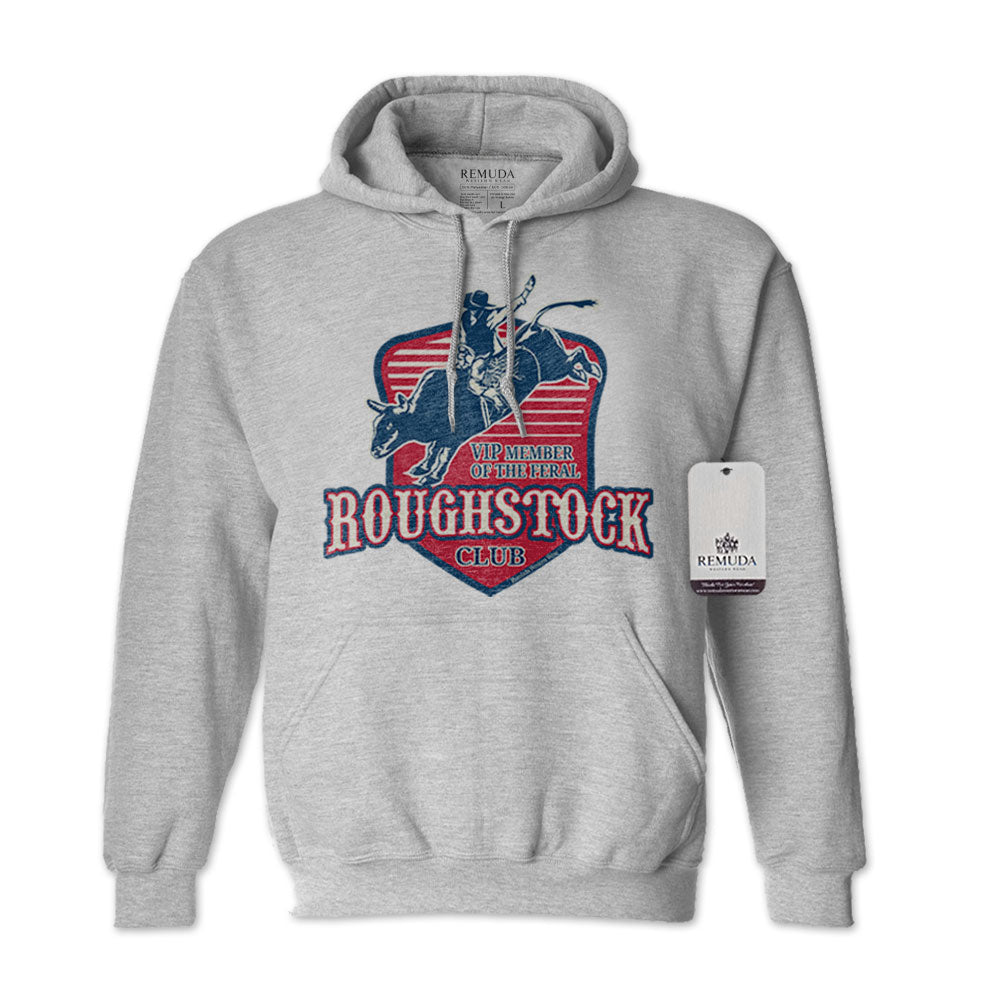 Feral Roughstock Club Adult Unisex Western Hoodie Sport Gray