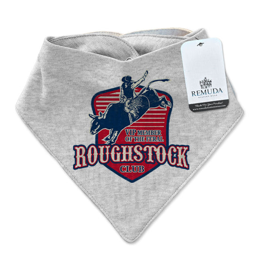 Feral Roughstock Club Infant / Toddler Western Bandana Bib Gray