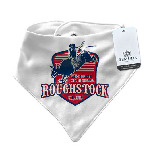 Feral Roughstock Club Infant / Toddler Western Bandana Bib White
