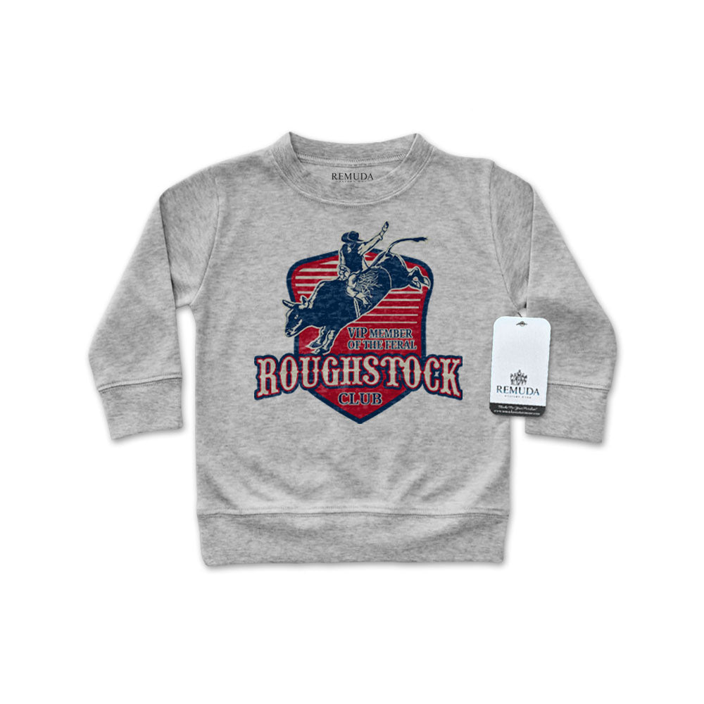 Feral Roughstock Club Western Infant Long Sleeve Pullover Shirt Gray