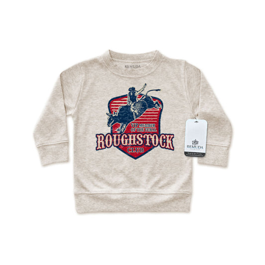 Feral Roughstock Club Western Infant Long Sleeve Pullover Shirt Oatmeal