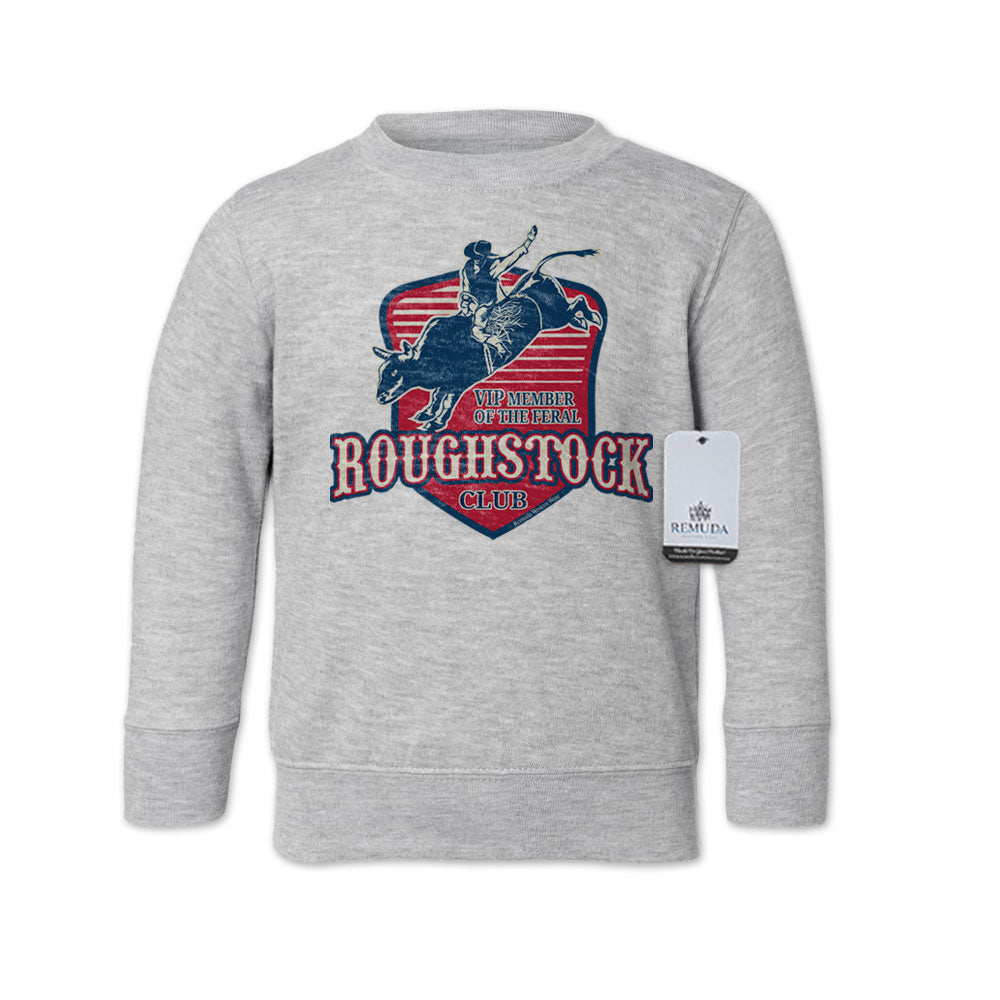 Feral Roughstock Club Western Toddler Sweatshirt Gray