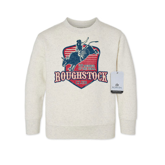Feral Roughstock Club Western Toddler Sweatshirt Oatmeal
