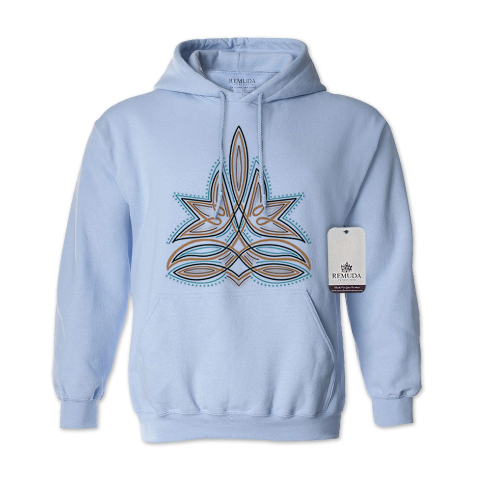 Western Boot Stitch Adult Unisex Western Hoodie Light Blue