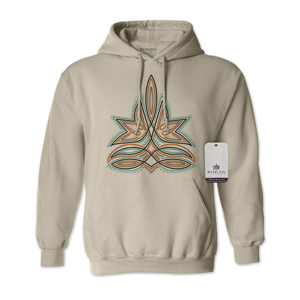 Western Boot Stitch Adult Unisex Western Hoodie Sand