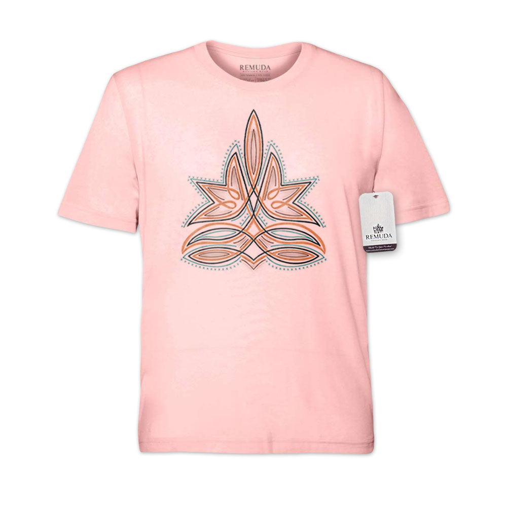 Western Boot Stitch Adult Unisex Western Tee T-Shirt Pink