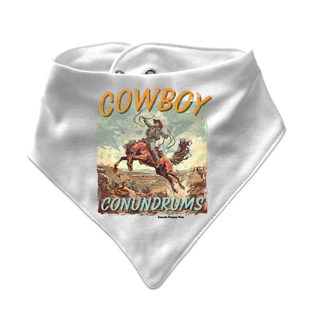 Cowboy Conundrums Infant Bandana Style Western Bib