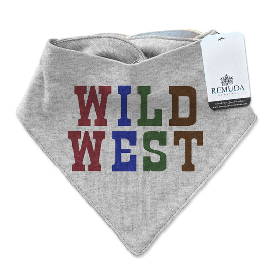 Wild West Infant / Toddler Western Bandana Bib Gray