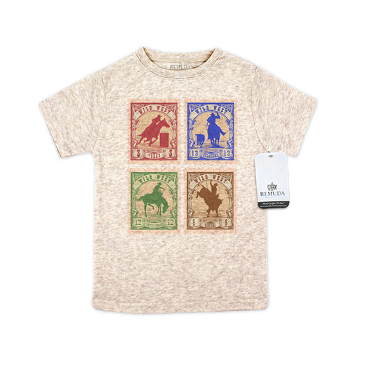 Wild West Rodeo Stamps Western Toddler Tee T-Shirt Oatmeal