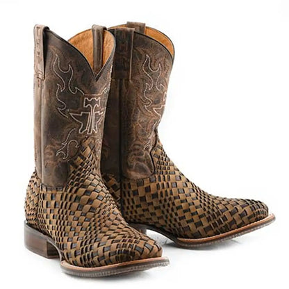 Tin Haul Dream Weaver/Bronc Rider - Men's Leather Cowboy Boot