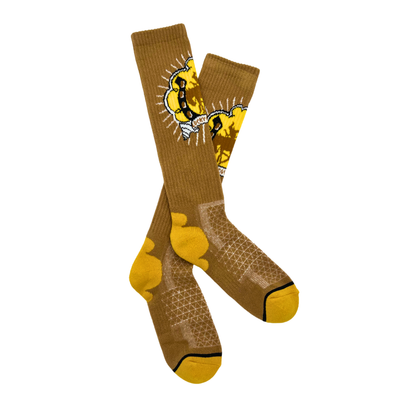Lucky Bucking Cowgirl Tan Performance Boot Socks