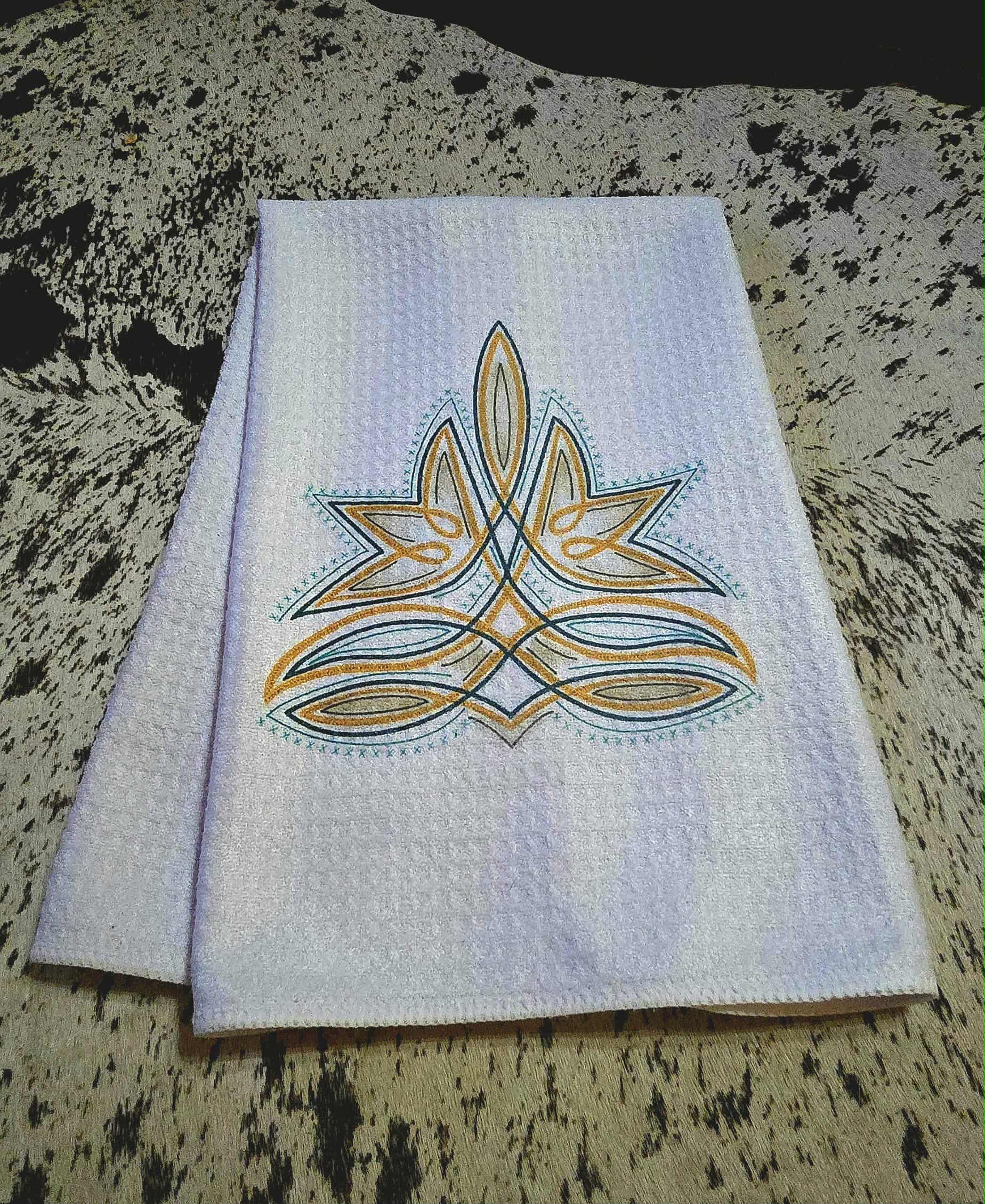 Western Boot Stitch Kitchen Hand Towel Set