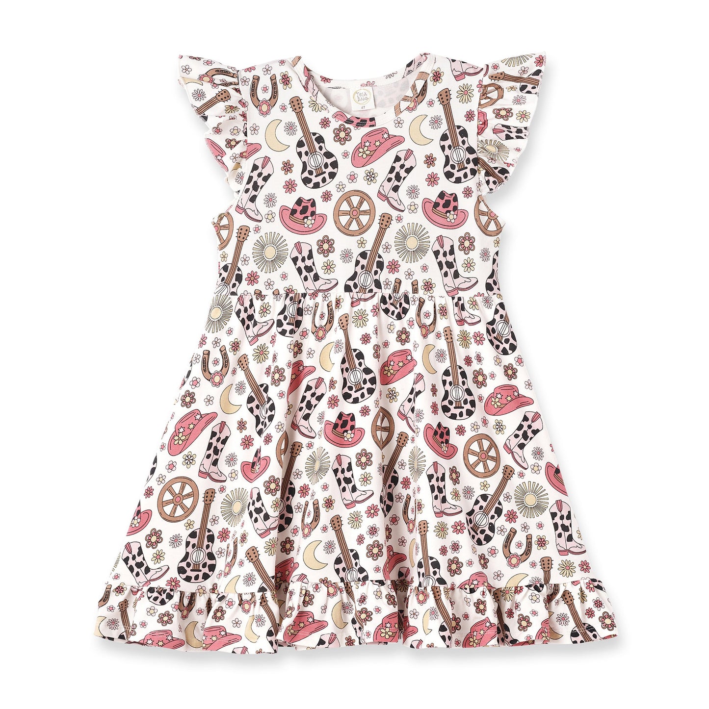 Cowgirl Cutie Bamboo Western Guitar Twirl Dress