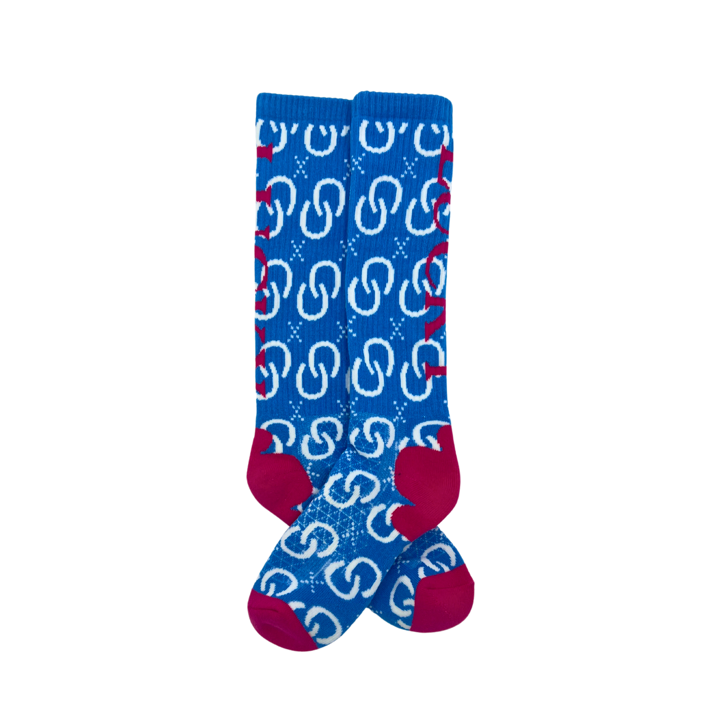 High Maintenance Cowgirl Sky Blue Performance Boot Socks